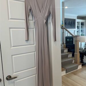 BCBG MaxAzria Long Sleeve Maxi Dress